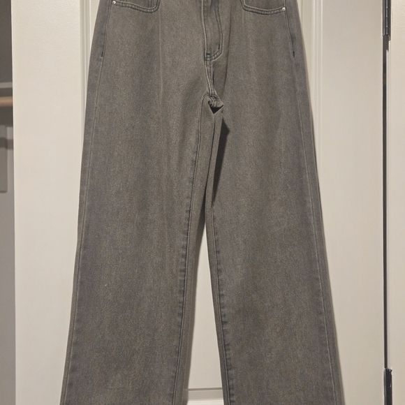 Gray Unisex Straight Legged Jeans - Picture 2 of 3